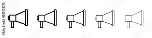 loud speaker icon vector outline symbol or illustration