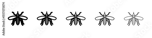 malaria icon vector outline symbol or illustration