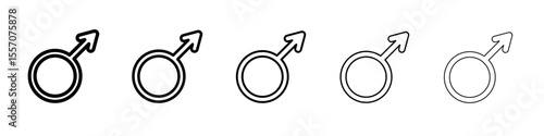 Male Symbol icon vector outline symbol or illustration