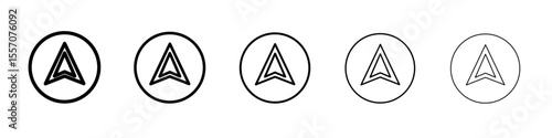 Free Download map direction icon vector outline symbol or illustration - GFXLoad