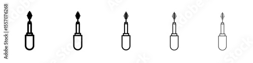 Mascara brush icon vector outline symbol or illustration