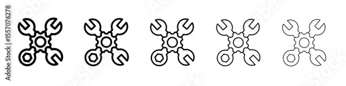 mechanic settings icon vector outline symbol or illustration