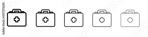 med kit icon vector outline symbol or illustration