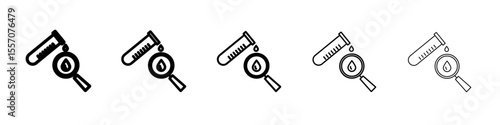 Medical test icon vector outline symbol or illustration