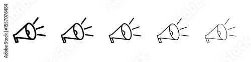 Megaphone icon vector outline symbol or illustration