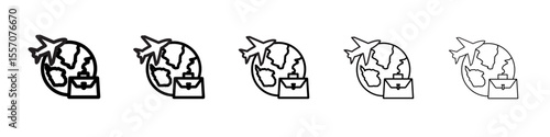MICE tourism icon vector outline symbol or illustration