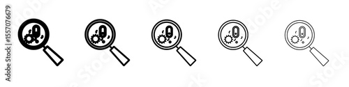 Microorganism icon vector outline symbol or illustration