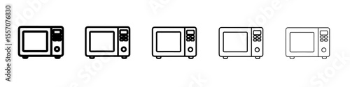 microwave icon vector outline symbol or illustration