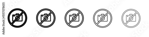 no photo icon vector outline symbol or illustration