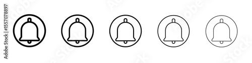 Notification icon vector outline symbol or illustration