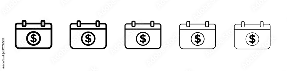 Payday icon vector outline symbol or illustration Payday icon vector outline symbol or illustration