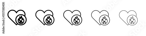 Passion icon vector outline symbol or illustration