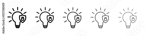 Patent idea icon vector outline symbol or illustration