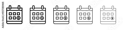 Payday icon vector outline symbol or illustration