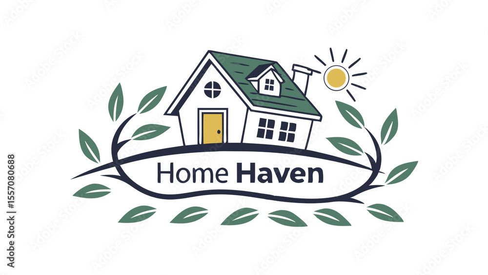 Fototapeta premium Houses compnay logo with new look and style 