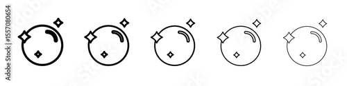 Pearl icon vector outline symbol or illustration