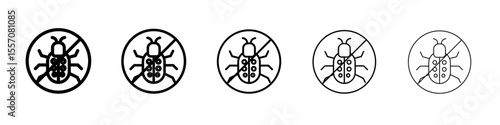 Pest control icon vector outline symbol or illustration