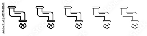 pipe icon vector outline symbol or illustration