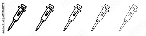 pipette icon vector outline symbol or illustration