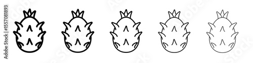 pitaya icon vector outline symbol or illustration