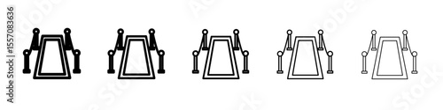 red carpet icon vector outline symbol or illustration