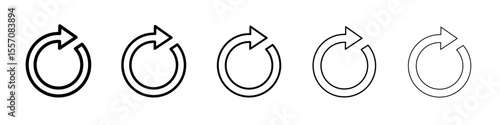 reload icon vector outline symbol or illustration