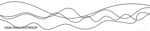 Thin curved wavy lines