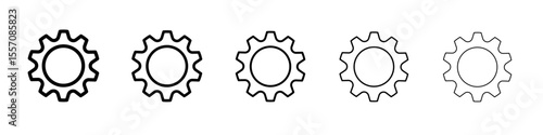 setting icon vector outline symbol or illustration