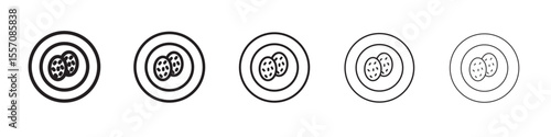 shaobing icon vector outline symbol or illustration