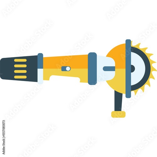 angle grinder vector flat illustration