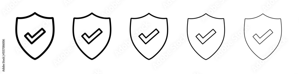 Shield icon vector outline symbol or illustration Shield icon vector outline symbol or illustration