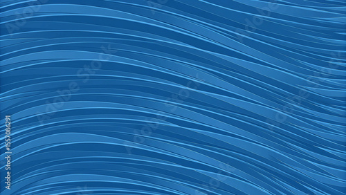 Abstract Blue Wavy Lines Background Design