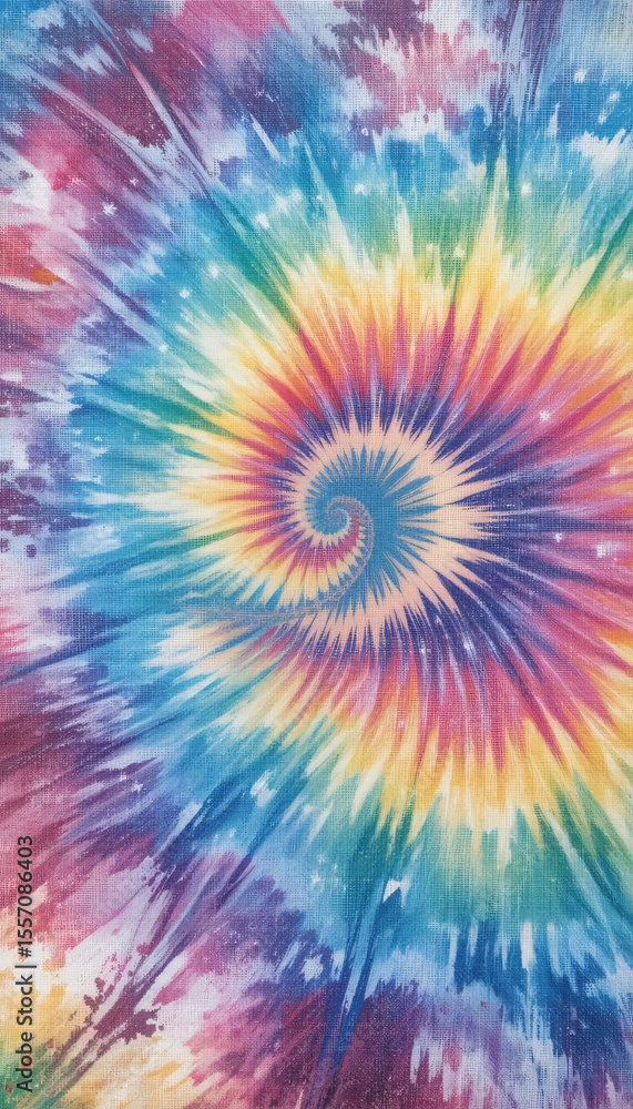 Fototapeta premium tie dye fabric star Wallpaper Texture with Soft Horizontal Weave 