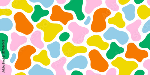 Vibrant blotches: A lively display of vibrant blots, dancing across the frame. A perfect design for backgrounds, textiles, and graphic assets.