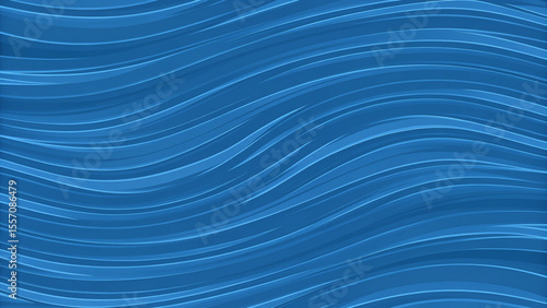 Abstract Blue Wavy Lines Background Design