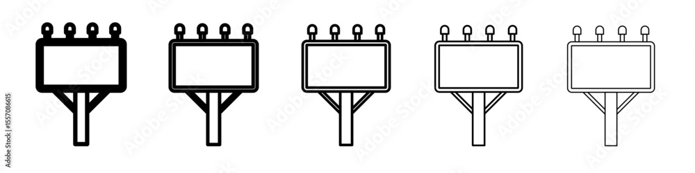 Obraz premium sign board icon vector outline symbol or illustration