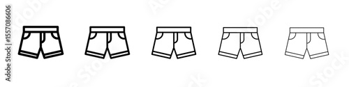 shorts icon vector outline symbol or illustration