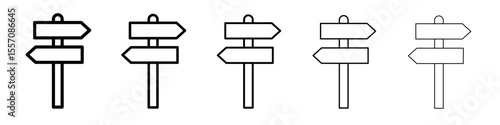 signboard icon vector outline symbol or illustration