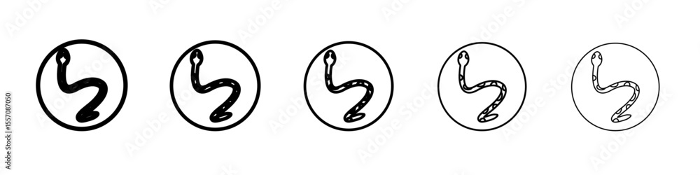 Fototapeta premium Snake icon vector outline symbol or illustration
