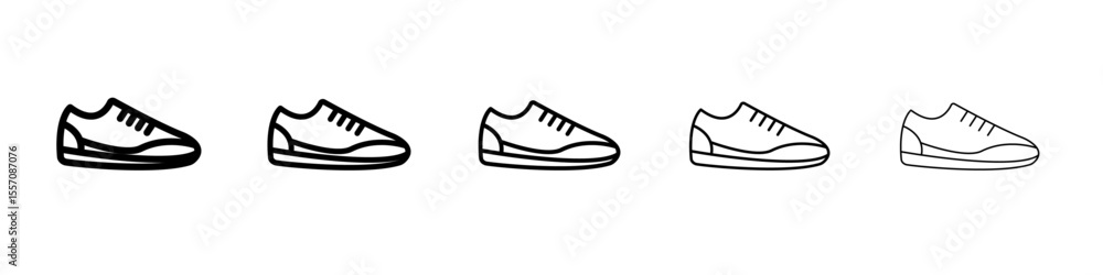 Sneaker shoe icon vector outline symbol or illustration Sneaker shoe icon vector outline symbol or illustration