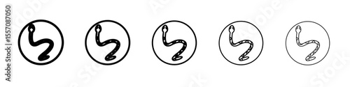 Snake icon vector outline symbol or illustration