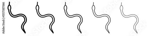 Snake icon vector outline symbol or illustration