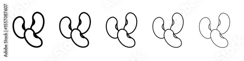 soybeans icon vector outline symbol or illustration