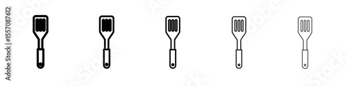 spatula icon vector outline symbol or illustration