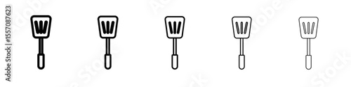 spatula icon vector outline symbol or illustration