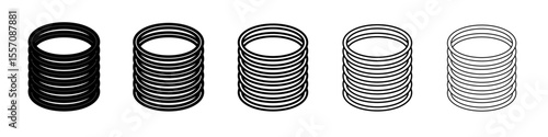 spring icon vector outline symbol or illustration