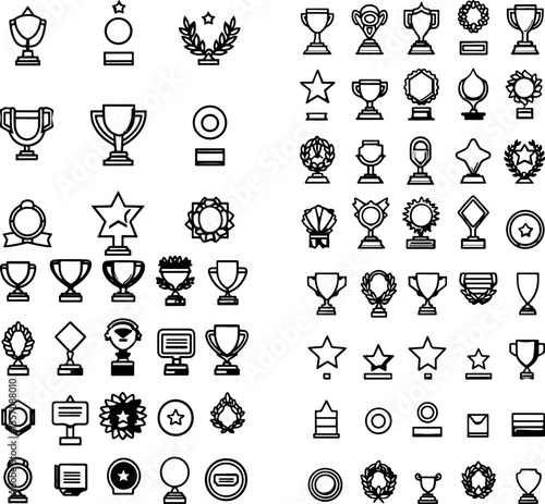 award icons trophy medal prize award symbol recognition achievement winner accolade champion reward award ceremony gold medal award badge achievement badge success honor first place s