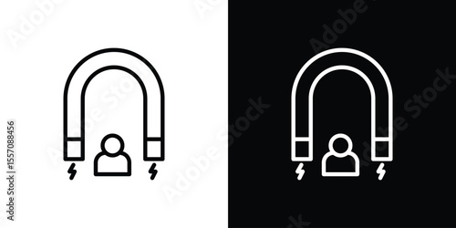 User engagement icon vector graphics in strokes