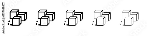 Sugar icon vector outline symbol or illustration