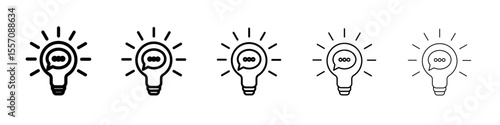 Suggestion icon vector outline symbol or illustration